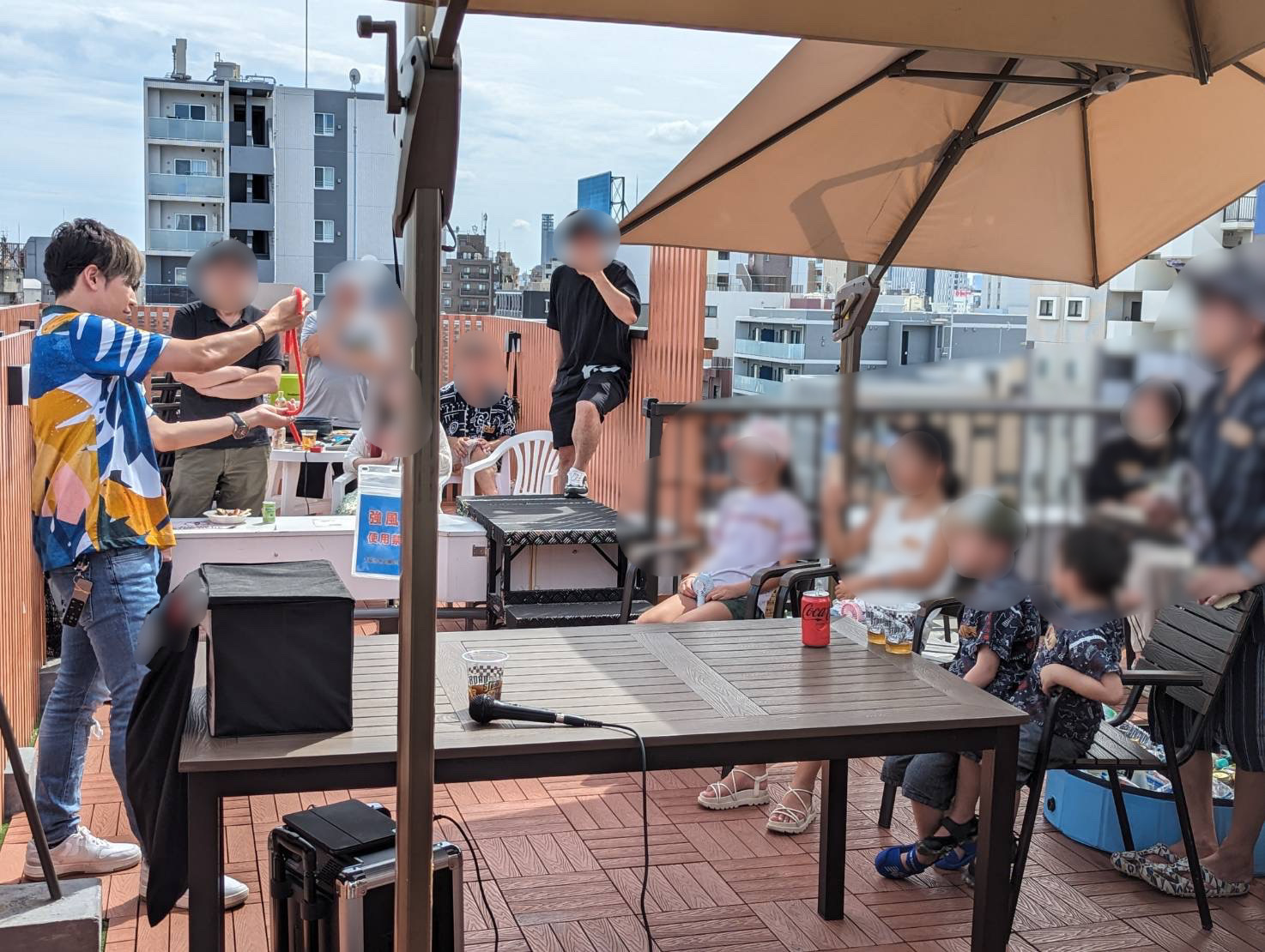 東京都 墨田区 のBBQパーティーにマジシャン 巳碧 (ミタマ)さんを派遣しました。